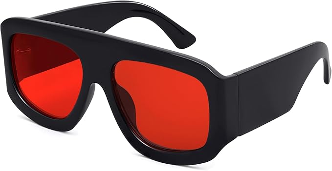 SR-RED01 | Oversized Red Lens Shades