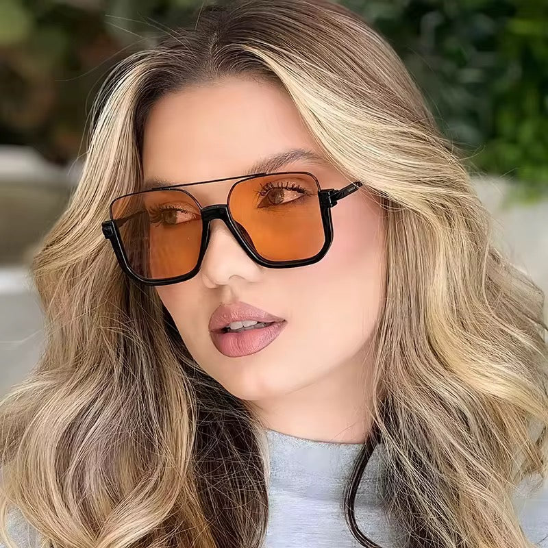 SR-AMBER02 | Oversized Amber Lens Shades