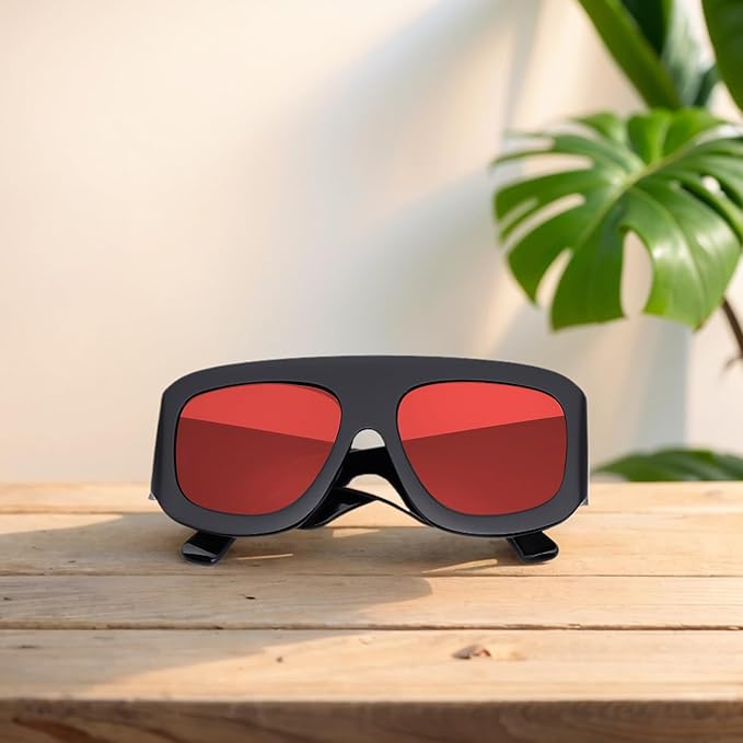 SR-RED01 | Oversized Red Lens Shades