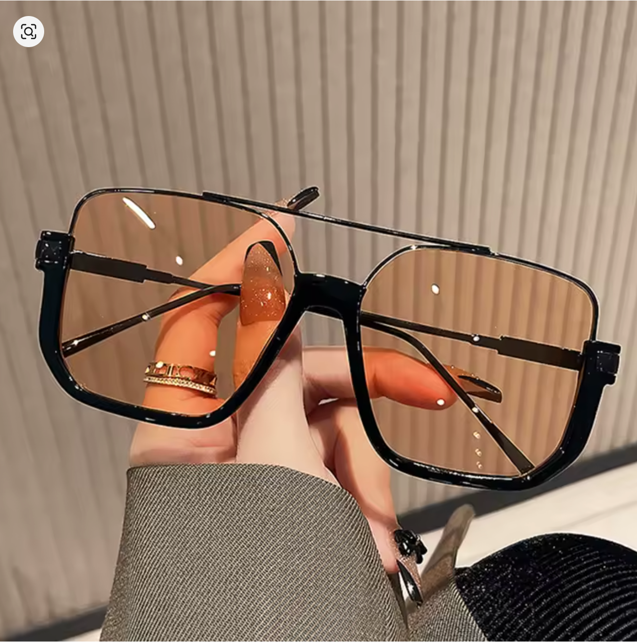 SR-AMBER02 | Oversized Amber Lens Shades