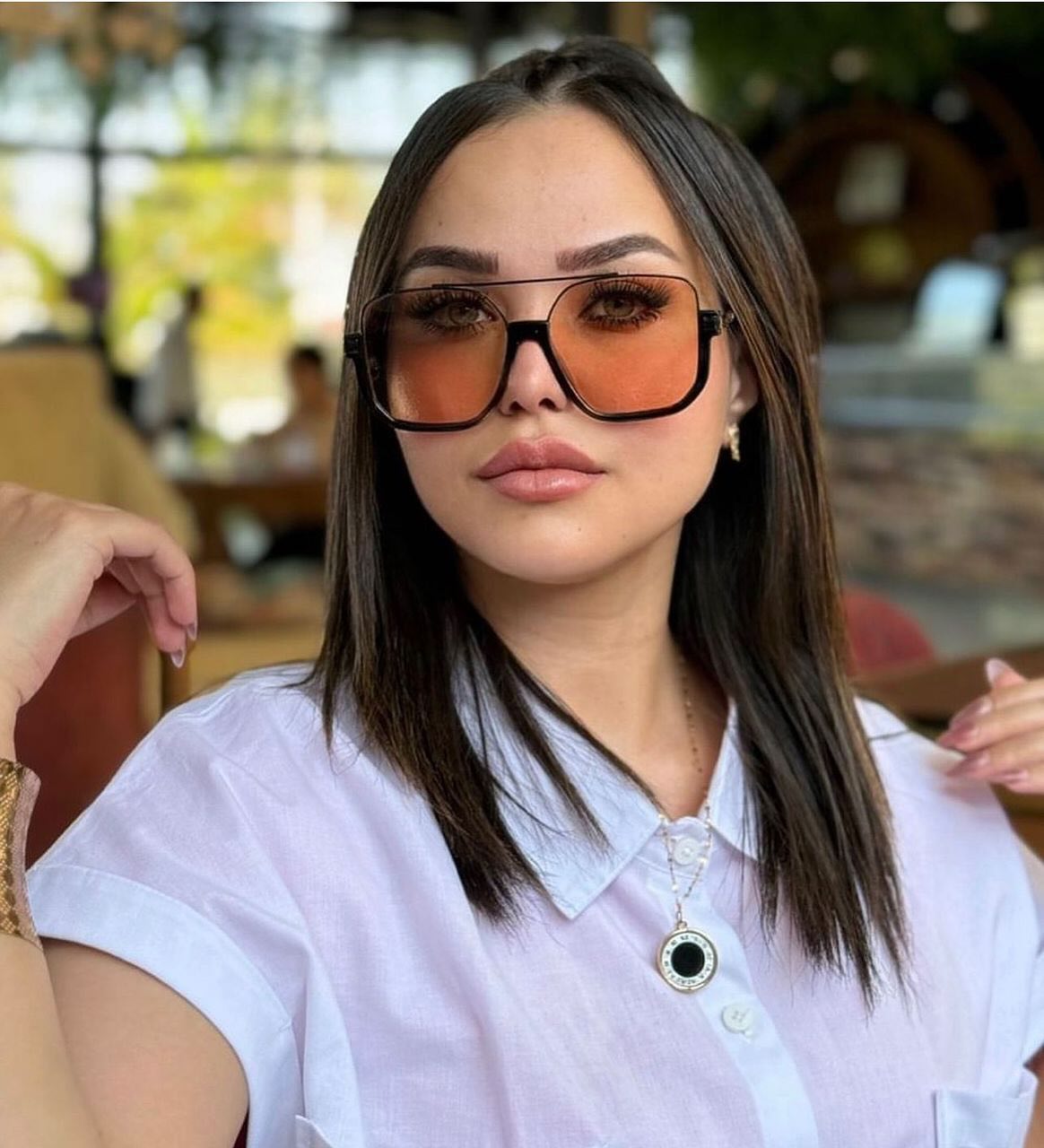 SR-AMBER02 | Oversized Amber Lens Shades